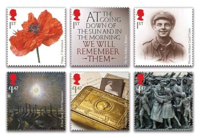 WWI Centenary Outbreak of War Commemorative Stamps